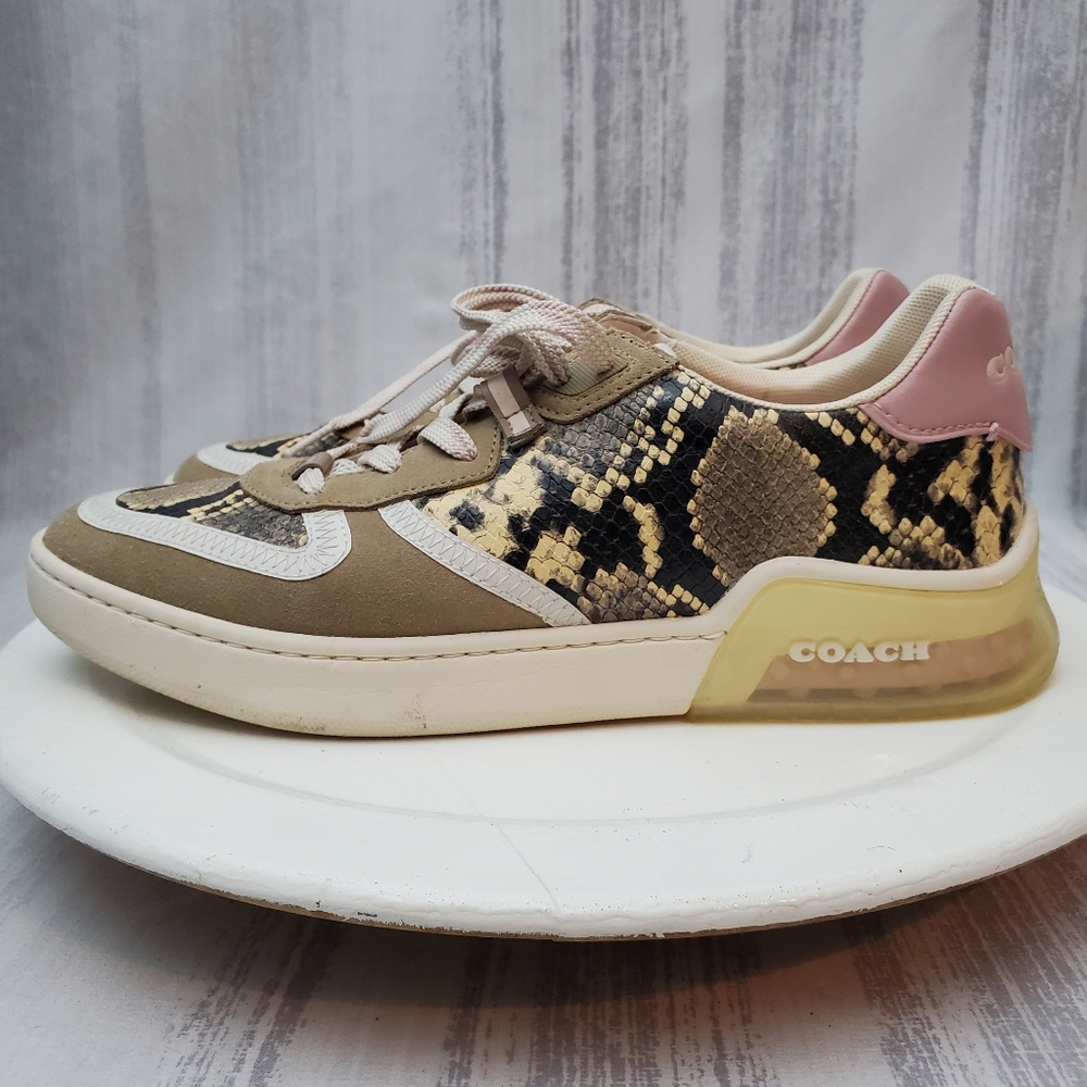 COACH Citysole Court Leather Sneaker - Beechwood/ Aurora Sz 10B - Picture 3 of 14